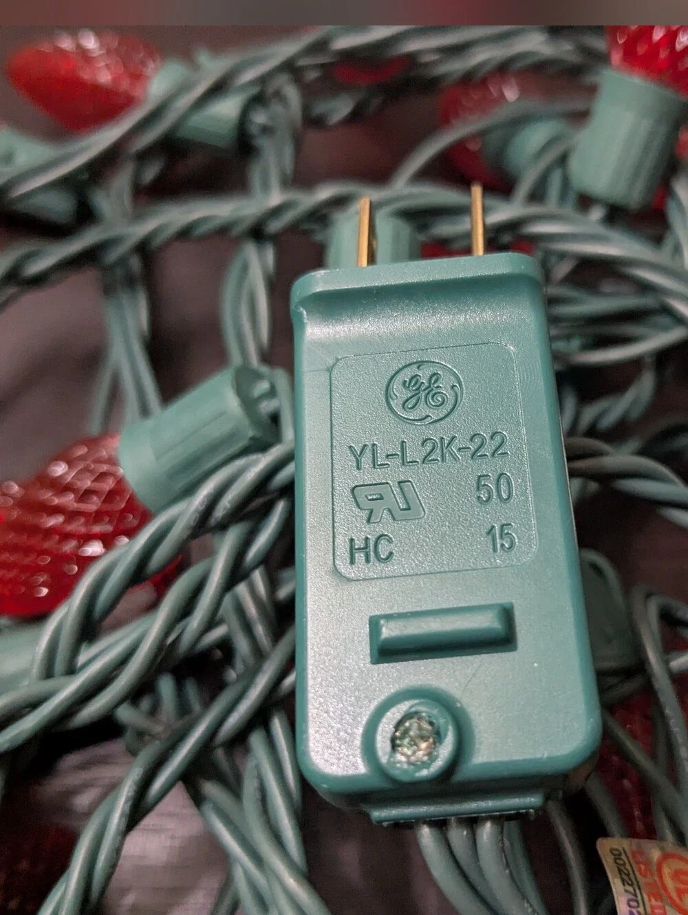 LED Christmas Lights Strawberry 50CT GE C6 Vintage Style Lights W Built In Clips